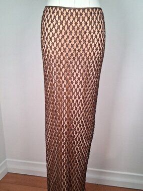 Archival Dolce & Gabbana "Golden Era" Crochet Net Maxi Skirt size IT 44 - US 8